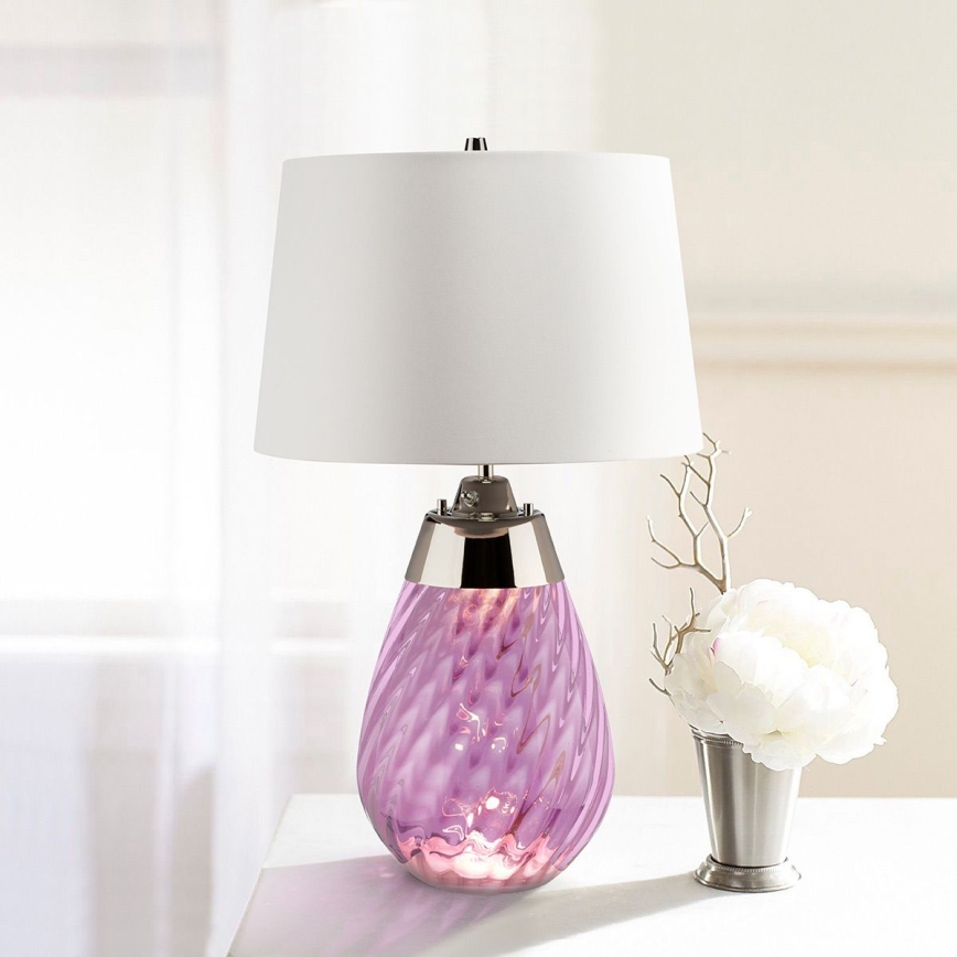 Elstead - Lámpara de mesa LED LENA 1xE27/40W/230V + 1xGU10/7W 74 cm rosa