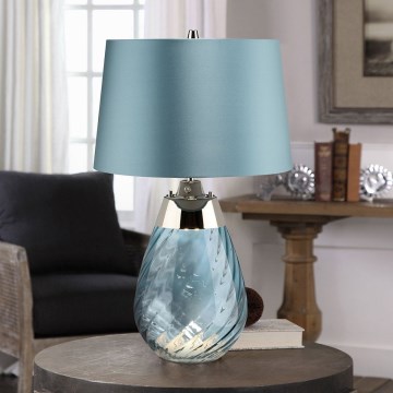 Elstead - Lámpara de mesa LED LENA 1xE27/60W/230V + 1xGU10/7W 60,5 cm azul