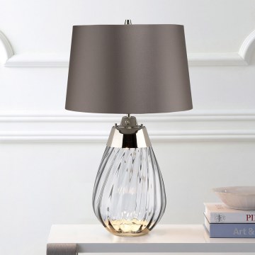 Elstead - Lámpara de mesa LED LENA 1xE27/60W/230V + 1xGU10/7W 60,5 cm gris
