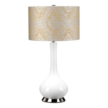 Elstead - Lámpara de mesa MILO 1xE27/60W/230V gris/dorado