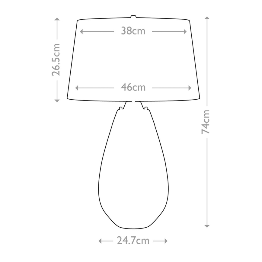 Elstead - Lámpara de mesa LED LENA 1xE27/40W/230V + 1xGU10/7W 74 cm azul/blanco