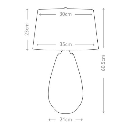 Elstead - Lámpara de mesa LED LENA 1xE27/60W/230V + 1xGU10/7W 60,5cm azul/blanco