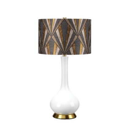 Elstead - Lámpara de mesa MILO 1xE27/60W/230V gris/dorado