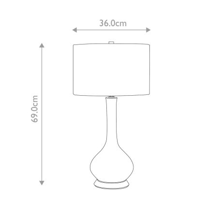 Elstead - Lámpara de mesa MILO 1xE27/60W/230V gris/dorado
