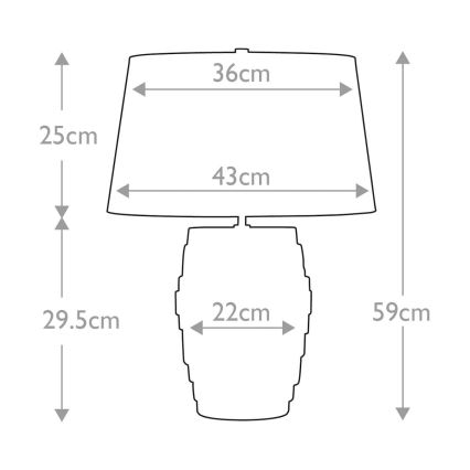 Elstead - Lámpara de mesa NEPTUNE 1xE27/60W/230V