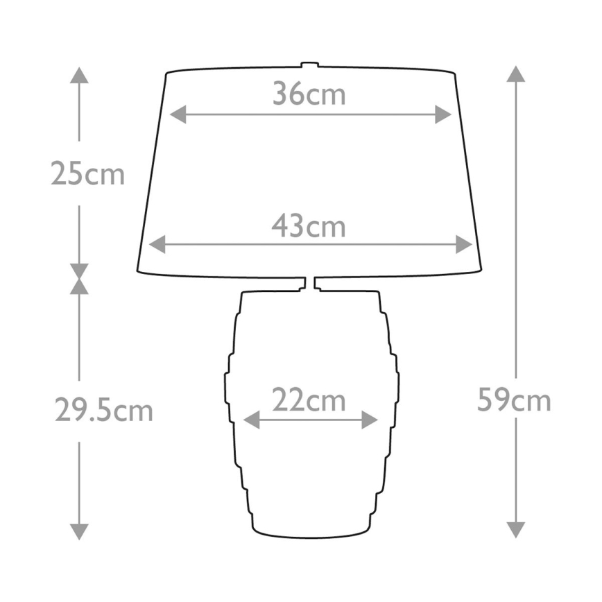 Elstead - Lámpara de mesa NEPTUNE 1xE27/60W/230V
