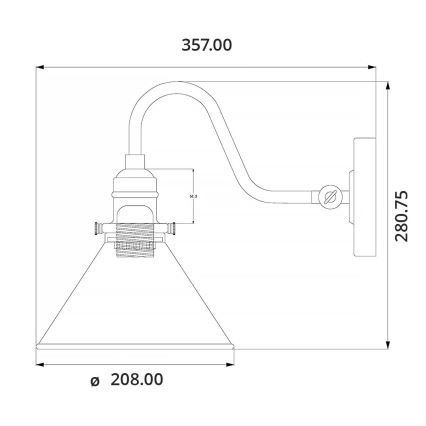 Elstead PV1-AB - Aplique PROVENCE 1xE27/60W/230V