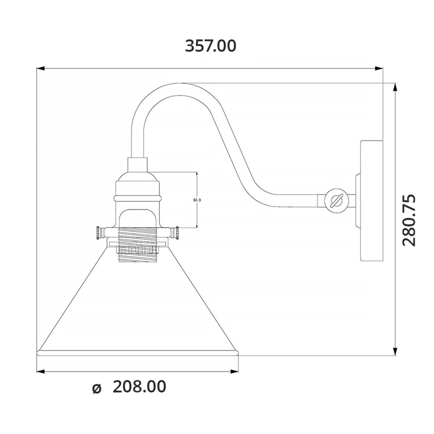 Elstead PV1-AB - Aplique PROVENCE 1xE27/60W/230V