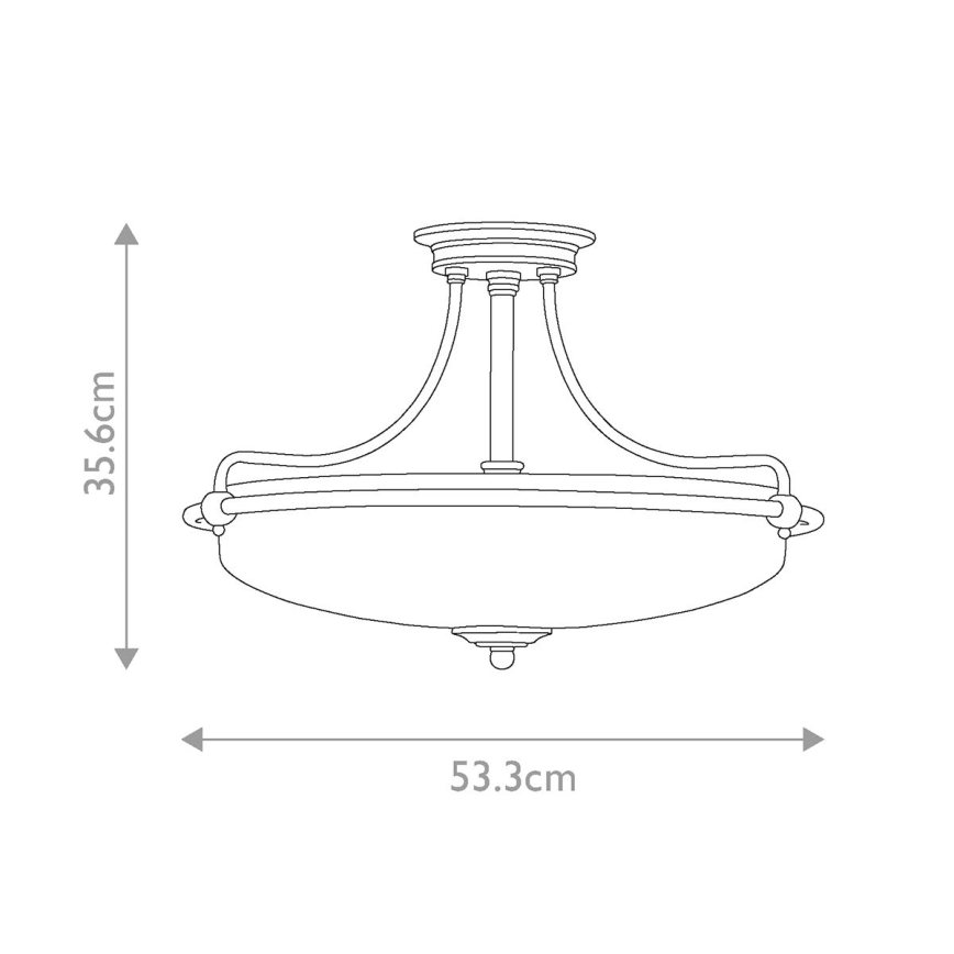 Elstead - Lámpara de techo GRIFFIN 4xE27/100W/230V cromo mate