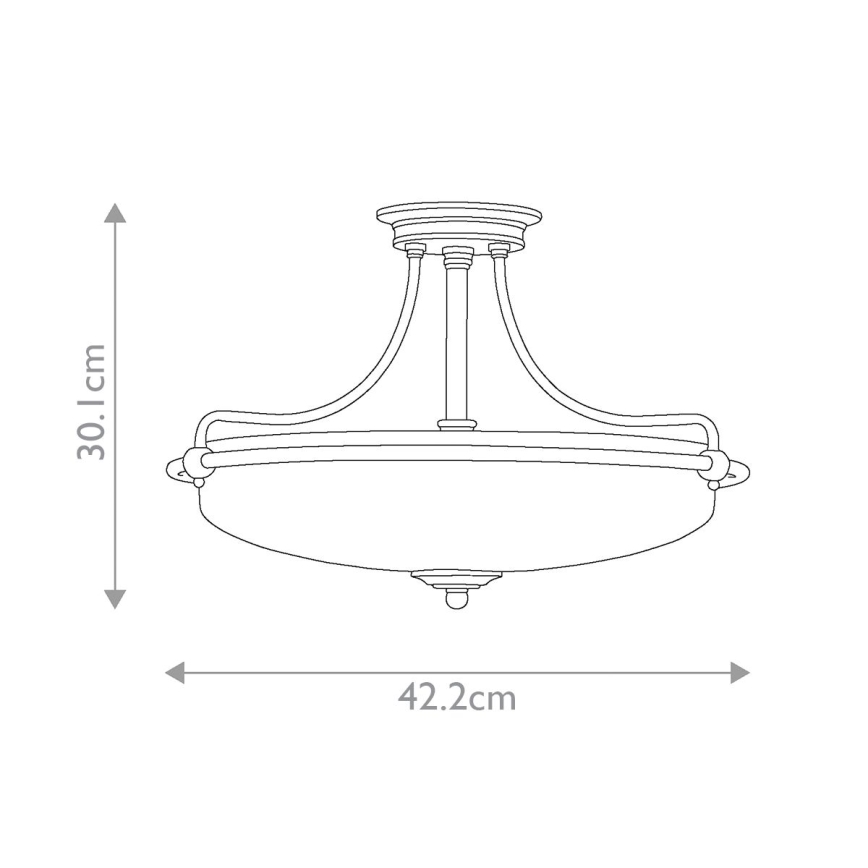 Elstead - Lámpara de techo GRIFFIN 3xE27/100W/230V cromo brillante
