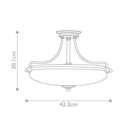 Elstead - Lámpara de techo GRIFFIN 3xE27/100W/230V bronce