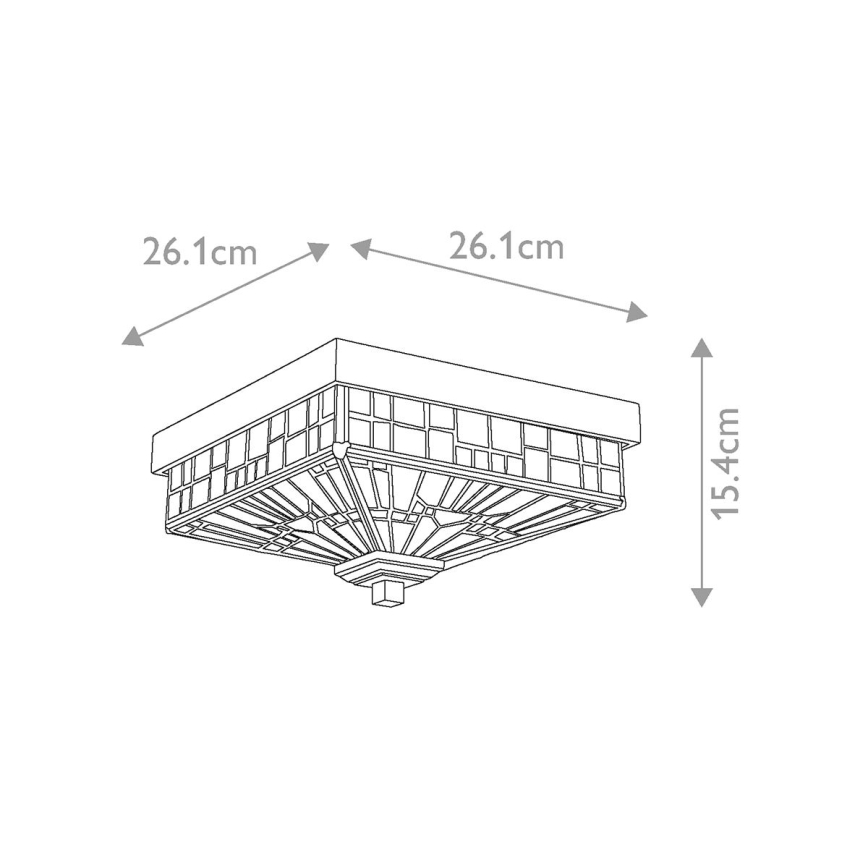Elstead QZ-INGLENOOK-F - Plafón de exterior INGLENOOK 2xE27/60W/230V IP44