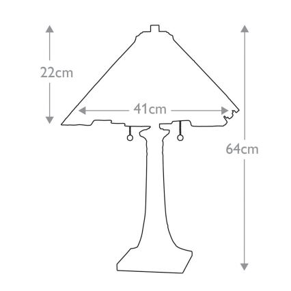 Elstead QZ-INGLENOOK-TL - Lámpara de mesa INGLENOOK 2xE27/60W/230V