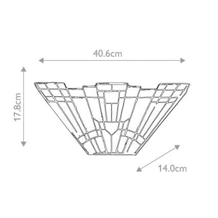 Elstead QZ-INGLENOOK-WU - Aplique INGLENOOK 2xE14/60W/230V