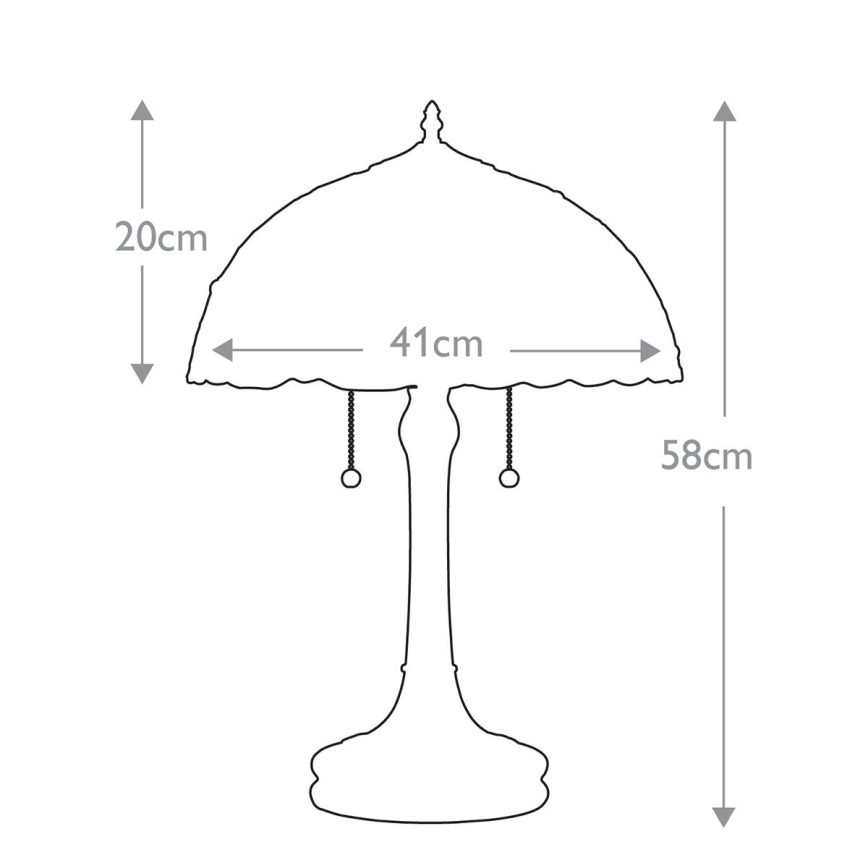 Elstead QZ-LARISSA-TL - Lámpara de mesa LARISSA 2xE27/60W/230V