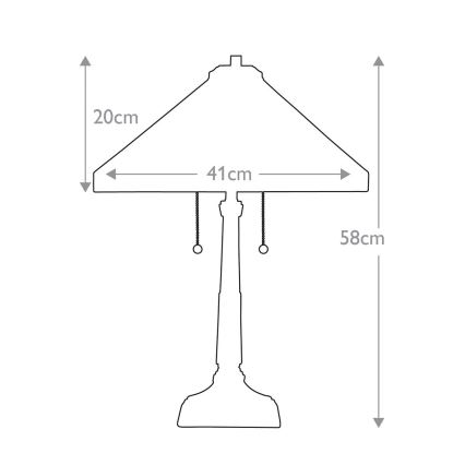 Elstead QZ-STEPHEN-TL - Lámpara de mesa STEPHEN 2xE27/60W/230V