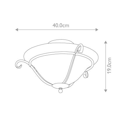 Elstead - Plafón TORCHIERE 1xE27/60W/230V
