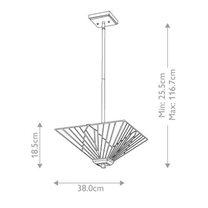 Elstead - Lámpara colgante ALDERLEY 2xE27/60W/230V