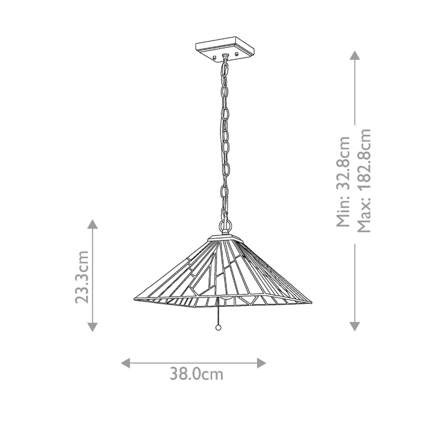 Elstead - Lámpara colgante con cadena ALDERLEY 2xE27/60W/230V