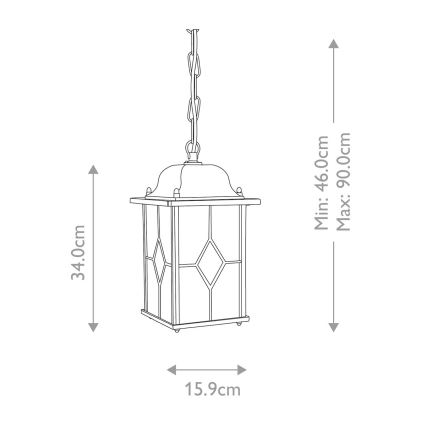 Elstead WX9 - Plafón de exterior WEXFORD 1xE27/100W/230V IP23