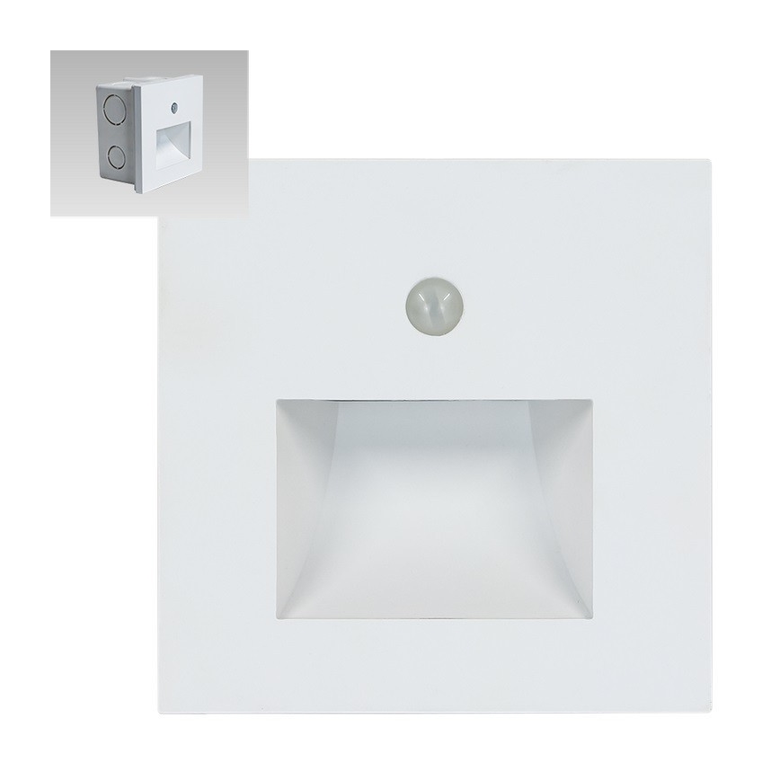 Emithor 70414 - Luz de escalera LED con sensor SUNNY LED/1W/230V 4000K blanco