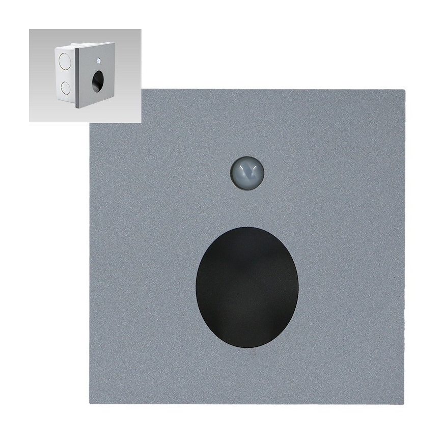 Emithor 70434 - Iluminación de la escalera LED con sensor OLIVE LED/1W/230V 4000K gris