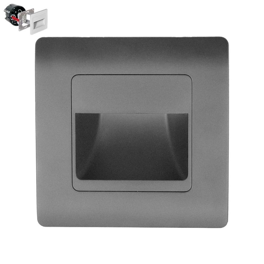 Emithor 70439 - Iluminación de la escalera LED STEP LIGHT LED/1W/230V antracita