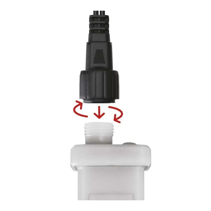 Fuente de alimentación para conexión de luces de Navidad 230V IP44 + mando a distancia