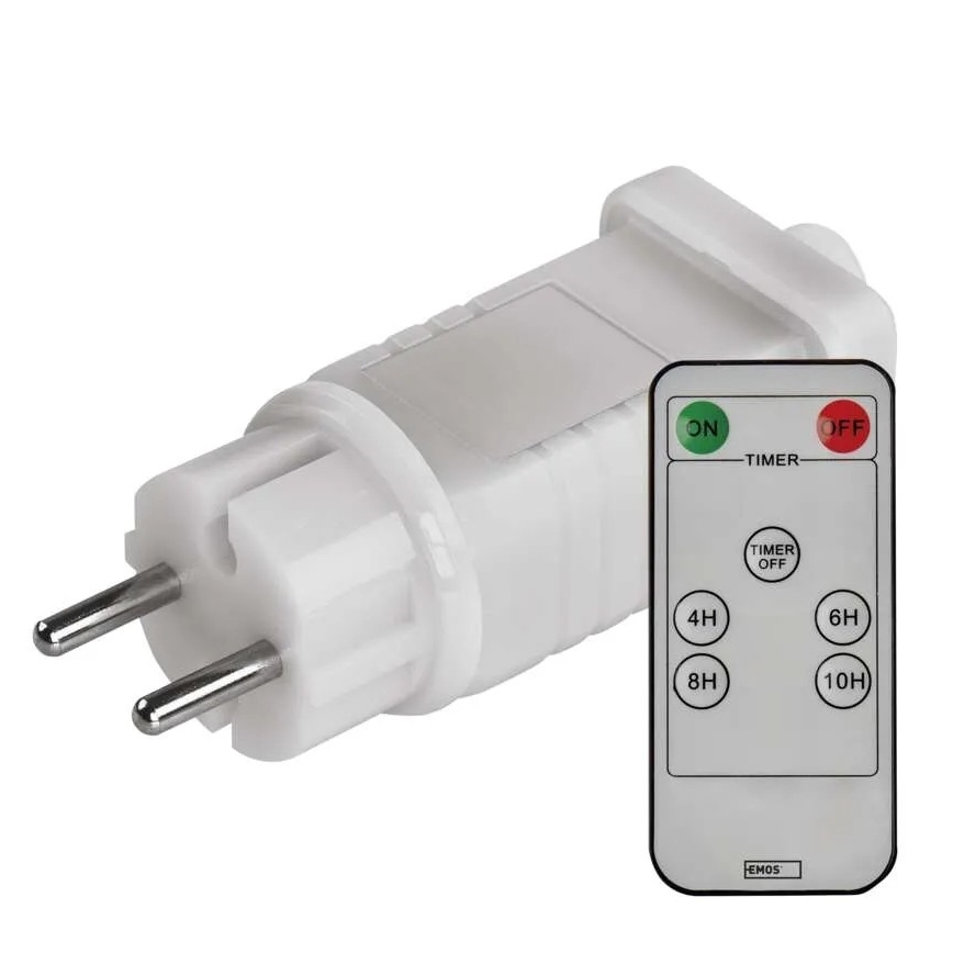 Fuente de alimentación para conexión de luces de Navidad 230V IP44 + mando a distancia