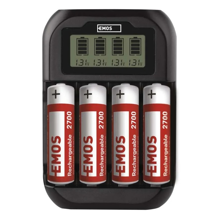 Cargador de pilas con pantalla LCD 4xAA/AAA 5V