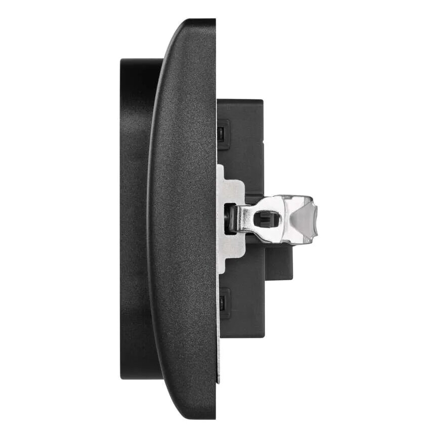 Enchufe doble para el hogar 250V/16A antracita