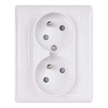 Enchufe doble para el hogar FRENCH 250V/16A