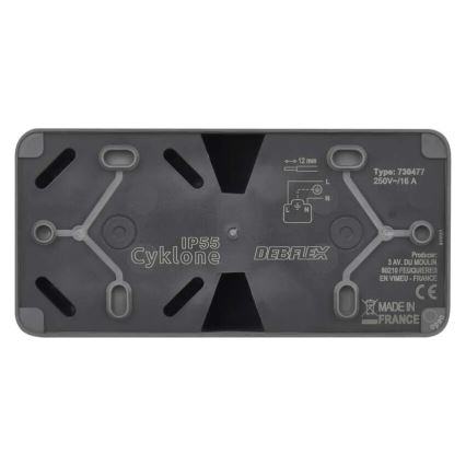 Enchufe doble para entornos húmedos IP55
