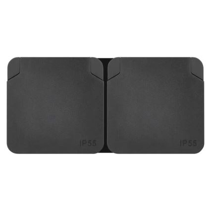Enchufe doble para entornos húmedos IP55