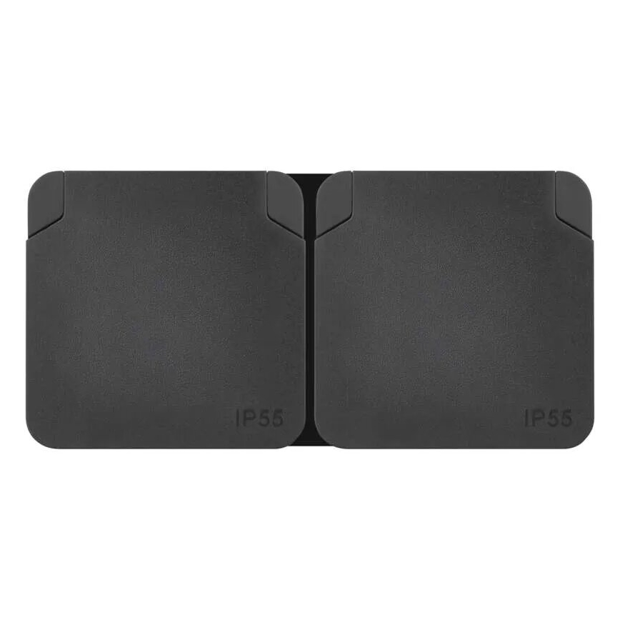 Enchufe doble para entornos húmedos IP55