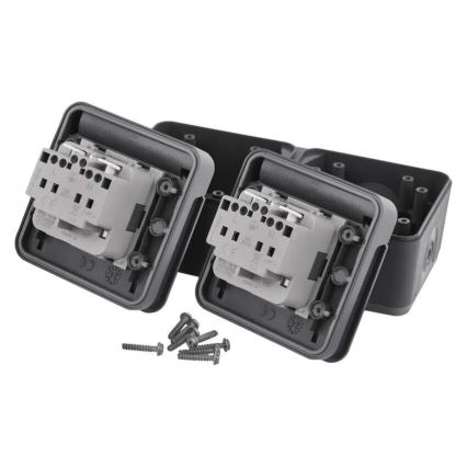 Enchufe doble para entornos húmedos IP55