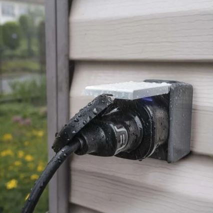 Enchufe inteligente de exterior GoSmart 3680W/230V/16A Wi-Fi Tuya IP44