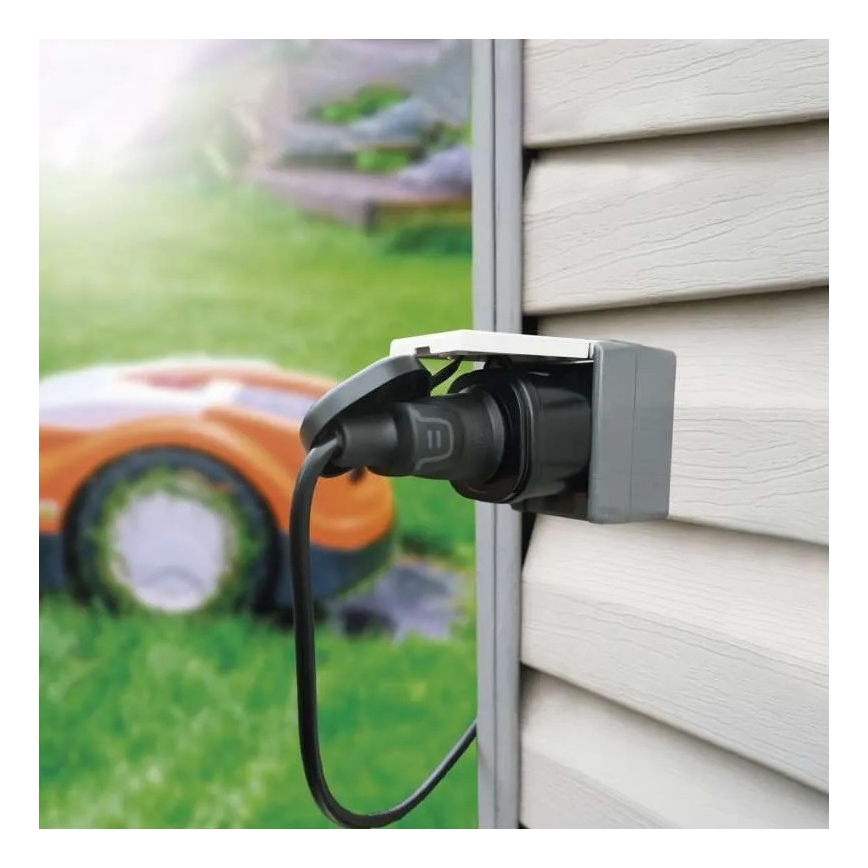 Enchufe inteligente de exterior GoSmart 3680W/230V/16A Wi-Fi Tuya IP44
