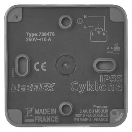 Enchufe para ambiente húmedo IP55