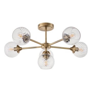 Endon 103171 - Lámpara colgante ALLEGRA 6xE14/7W/230V latón/transparente