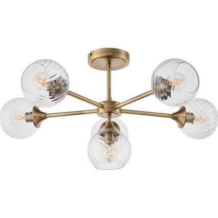 Endon 103171 - Lámpara colgante ALLEGRA 6xE14/7W/230V latón/transparente