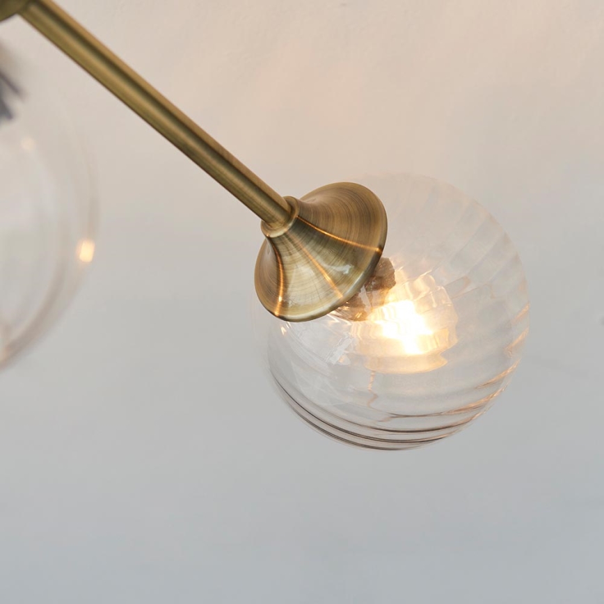 Endon 103171 - Lámpara colgante ALLEGRA 6xE14/7W/230V latón/transparente