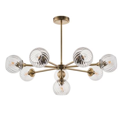 Endon 103172 - Lámpara colgante ALLEGRA 8xE14/7W/230V latón/transparente