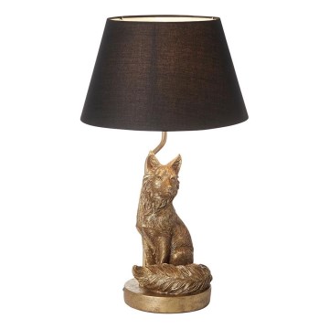 Endon 106796 - Lámpara de mesa FOX 1xE14/6W/230V negro/latón