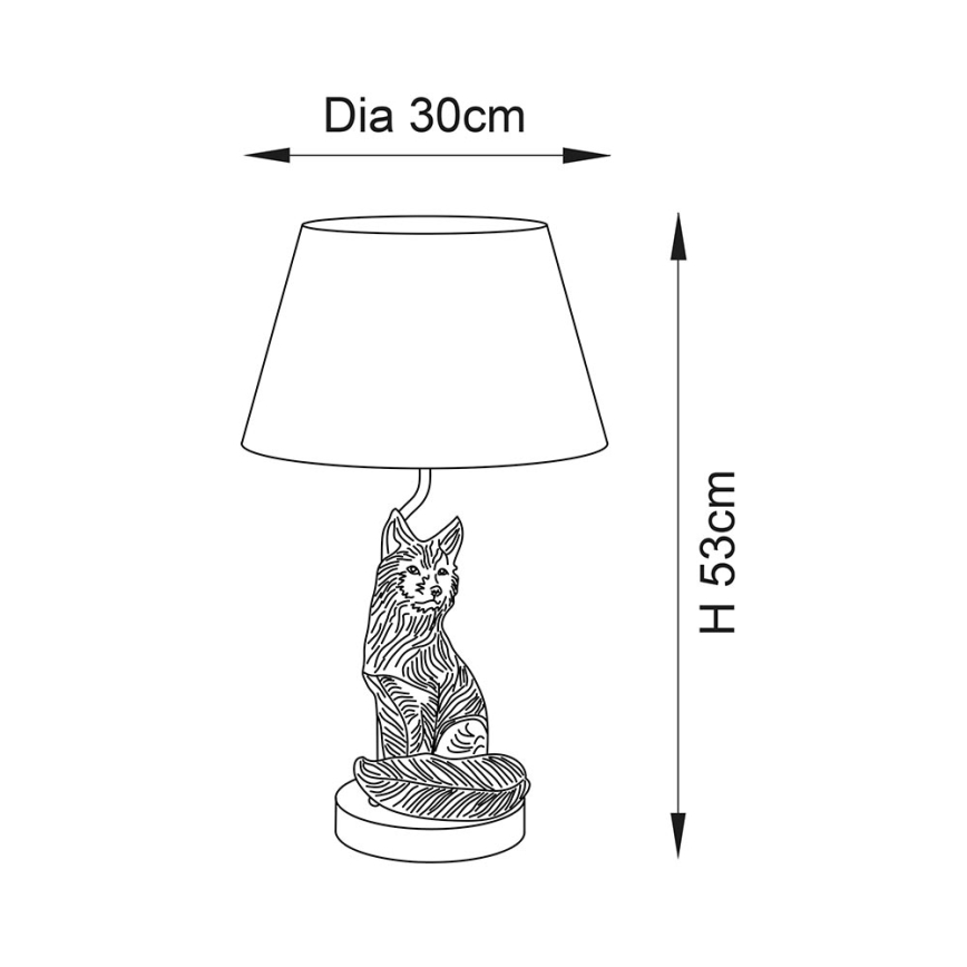 Endon 106796 - Lámpara de mesa FOX 1xE14/6W/230V negro/latón