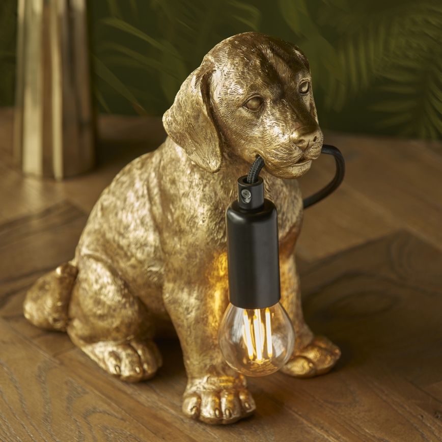 Endon 107364 - Lámpara de mesa PUPPY 1xE14/7W/230V dorado