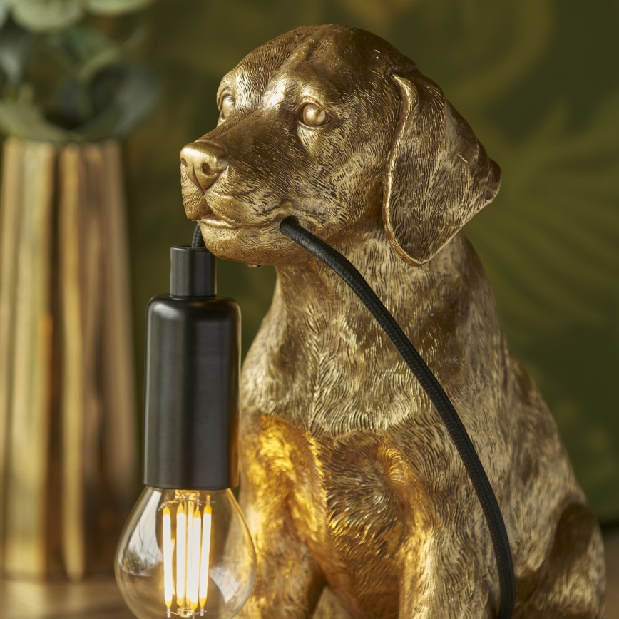 Endon 107364 - Lámpara de mesa PUPPY 1xE14/7W/230V dorado