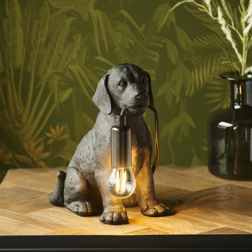Endon 107365 - Lámpara de mesa PUPPY 1xE14/7W/230V negro
