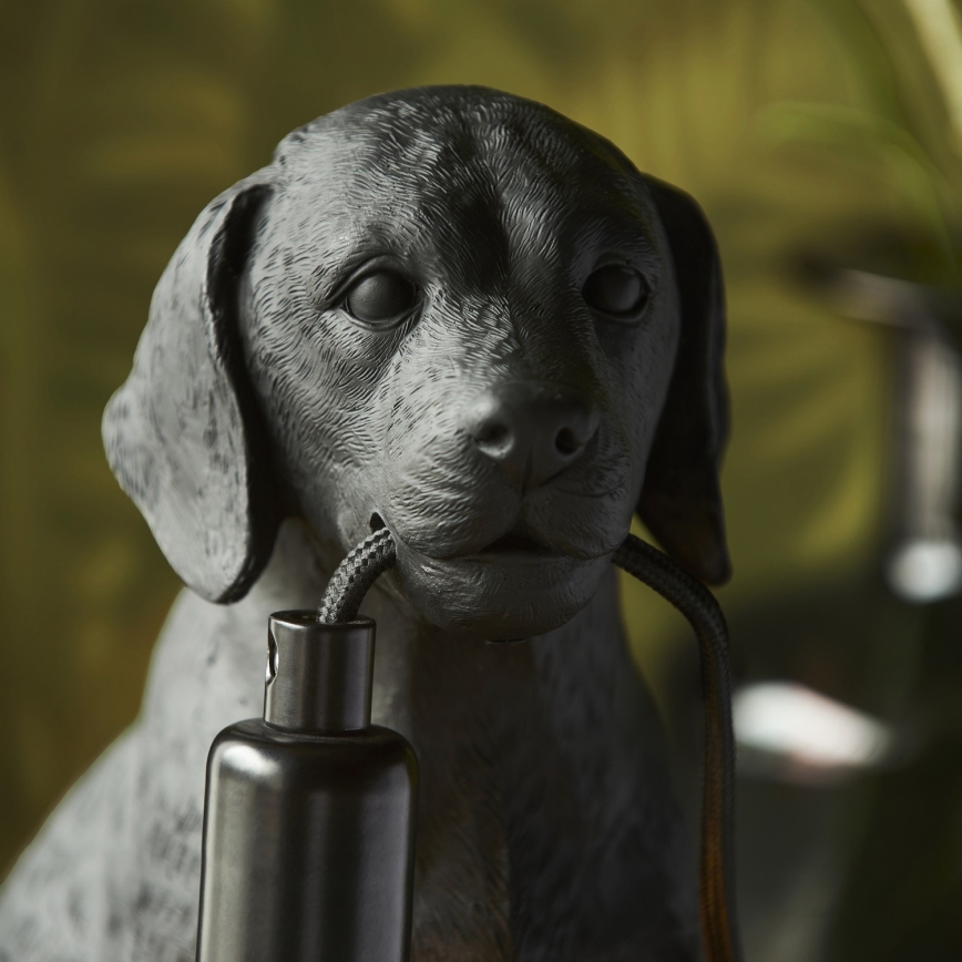 Endon 107365 - Lámpara de mesa PUPPY 1xE14/7W/230V negro