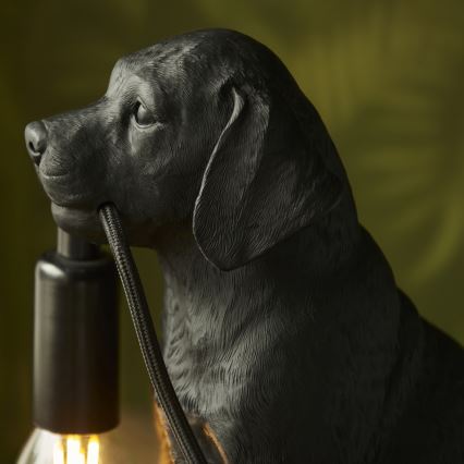 Endon 107365 - Lámpara de mesa PUPPY 1xE14/7W/230V negro